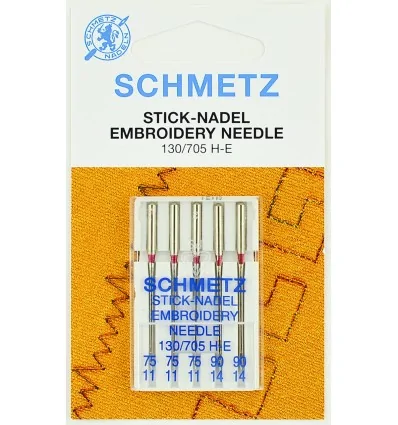 Голки Schmetz вишивальні №75-90, набір