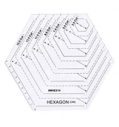 Лекало шестиугольник (гексагон) для пэчворка
