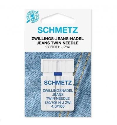 Голка Schmetz подвійна джинс №100/4 мм