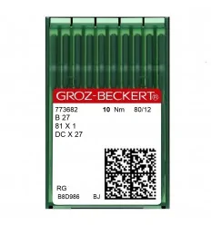 Иглы Groz-Beckert B-27 для оверлока промышленные (уп/10шт)